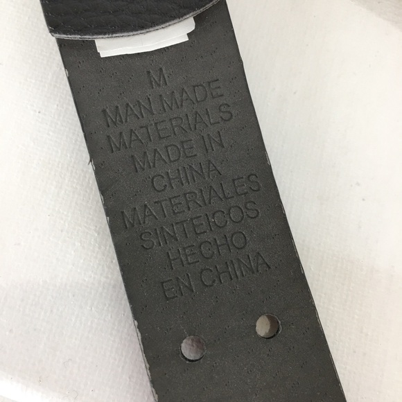 Women’s Black Vegan Leather Western Belt Antique Silver Floral Buckle Size M - Picture 4 of 7